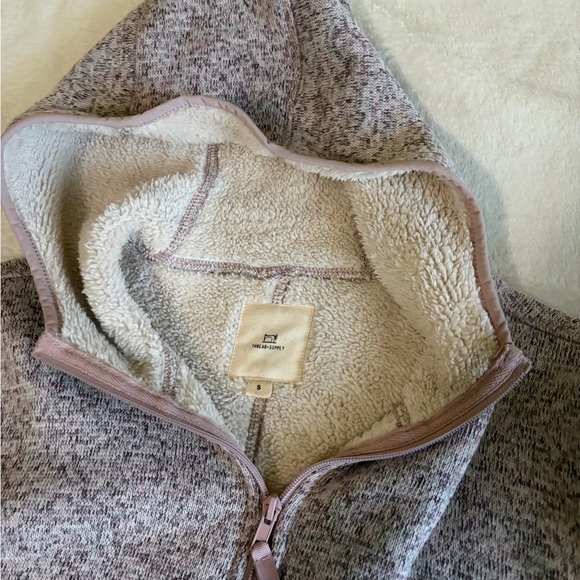 THREAD+SUPPLY Cozy Heathered Pullover Hoodie Women’s Purple Sz S - Picture 5 of 9